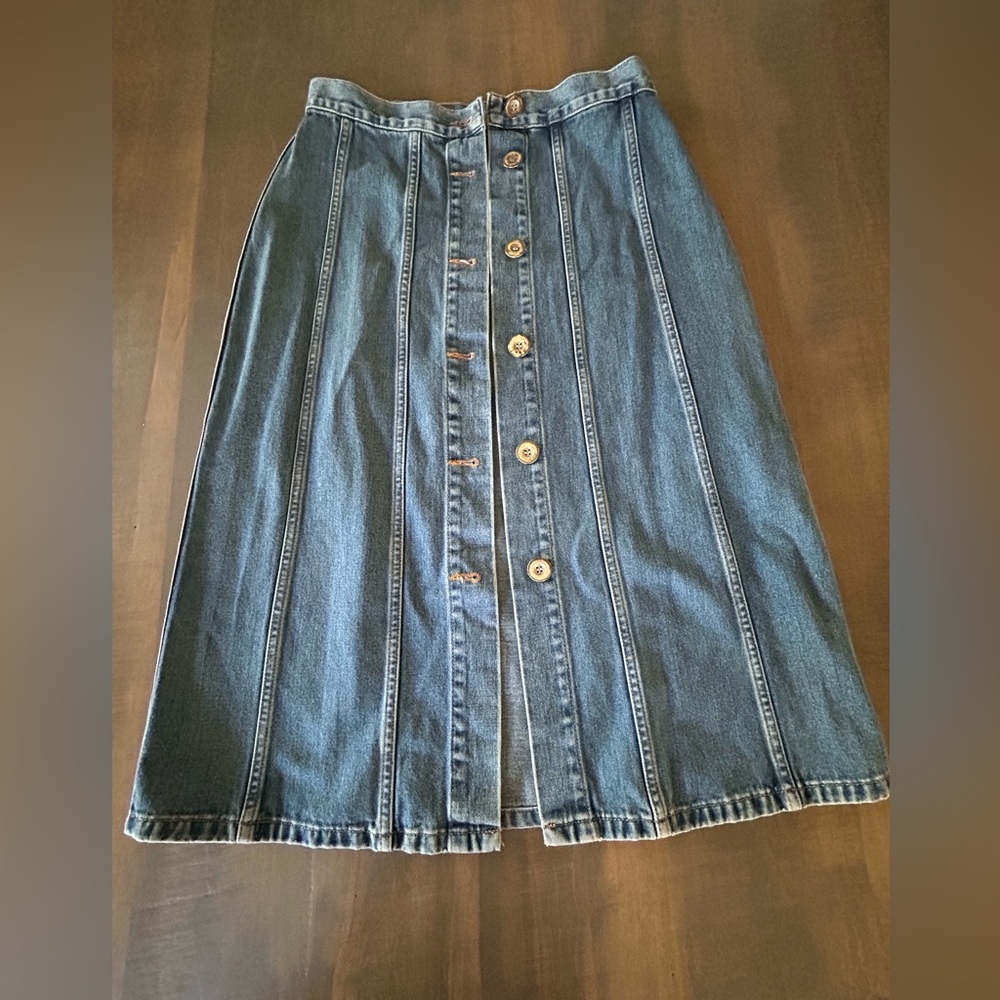 M.i.h. Denim Button-Front Skirt